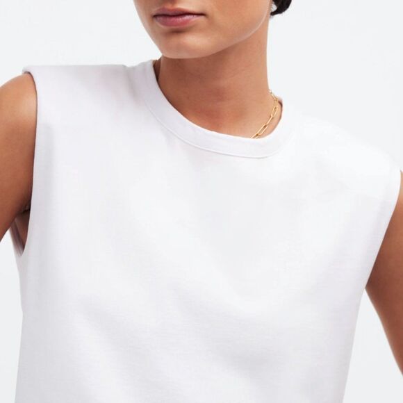 Madewell nr246 white Structured Muscle Tee NWT size xxs - Picture 3 of 8